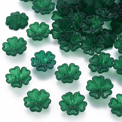 Transparent Frosted Acrylic Bead Caps MACR-S371-04A-735-1