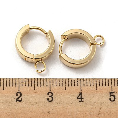 201 Stainless Steel Huggie Hoop Earrings Findings STAS-A167-01S-G-1