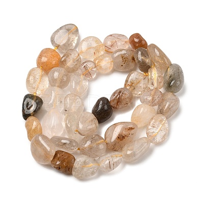 Natural Rutilated Quartz Beads Strands G-Z126-A02-1