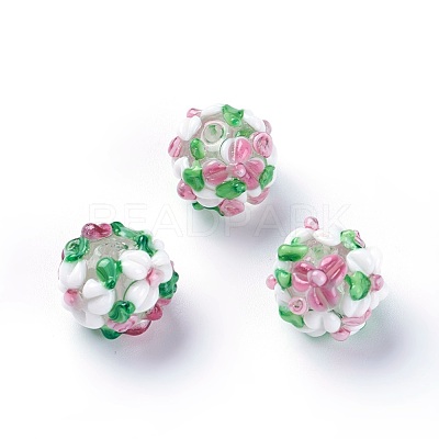 Handmade Bumpy Lampwork Beads LAMP-E021-07G-1