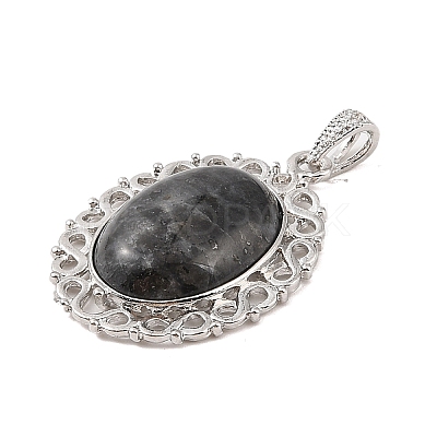 Natural Larvikite Pendants G-A226-03P-06-1