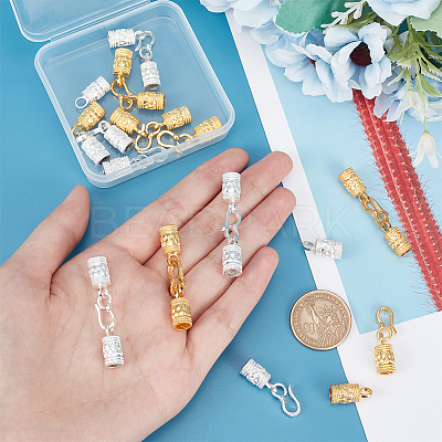 12Pcs 2 Colors Zinc Alloy Hook and S-Hook Clasps FIND-PH0009-20-1