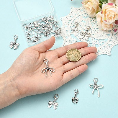 17Pcs 17 Styles Alloy Pendant Decorations HJEW-YW00533-1