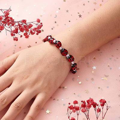 2 Strands Handmade Lampwork Beads LAMP-SZ0001-22-1