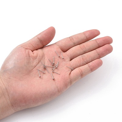 Tarnish Resistant 316 Surgical Stainless Steel Flat Round Blank Peg Stud Earring Settings STAS-R073-03-1