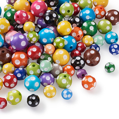 Opaque Acrylic Beads SACR-CW0001-03-1