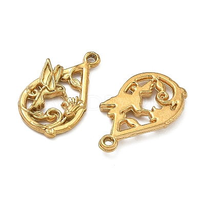 304 Stainless Steel Pendants STAS-P446-07G-1