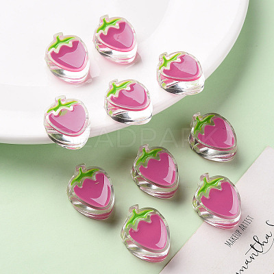 Transparent Enamel Acrylic Beads X1-TACR-S155-003I-1
