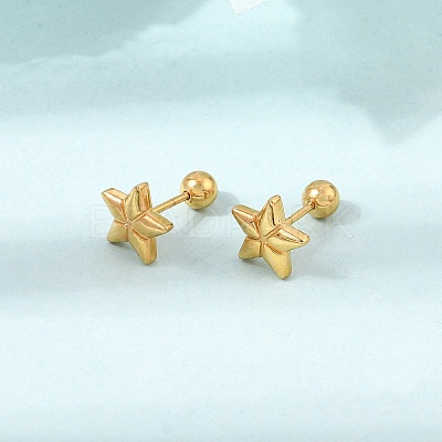 304 Stainless Steel Stud Earrings for Women SA-CBA44F8-04G-02-1