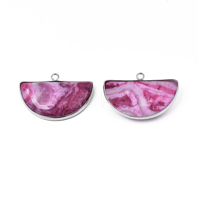 Natural Agate Pendants G-S359-385A-1