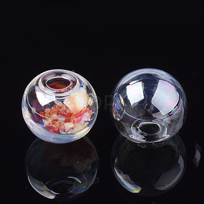 Round Handmade One Hole Blown Glass Globe Ball Bottles BLOW-R002-20mm-AB-1