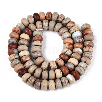 Natural Aqua Terra Jasper Beads Strands G-E444-16-8mm-1