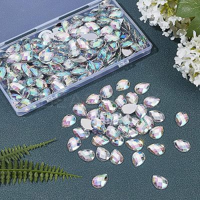 Flat Back Imitation Taiwan Acrylic Rhinestone Cabochons GACR-FG0001-04-1
