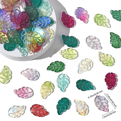 120Pcs Transparent Glass Pendants GLAA-YW0004-71-1