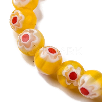 Handmade Millefiori Lampwork Beads Strands LAMP-G164-05E-1