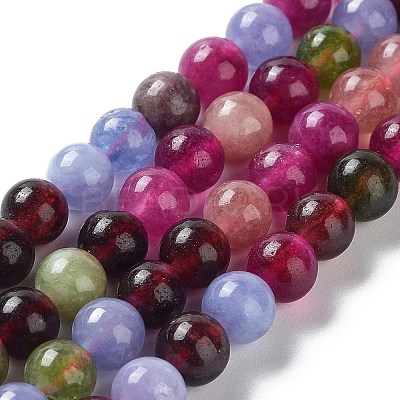 Dyed Natural Malaysia Jade Beads Strands G-G021-01A-03-1
