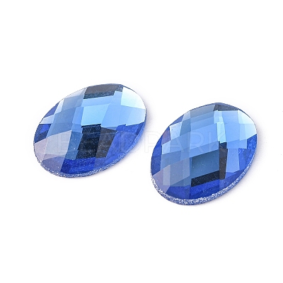Electroplate Glass Cabochons GGLA-R007-04-1