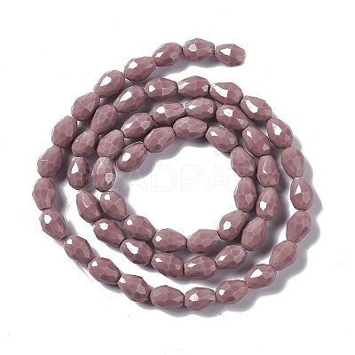 Faceted Glass Beads Strands GLAA-E037-01B-1