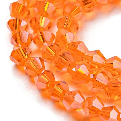 Transparent Electroplate Glass Beads Strands GLAA-F029-2mm-C11-1
