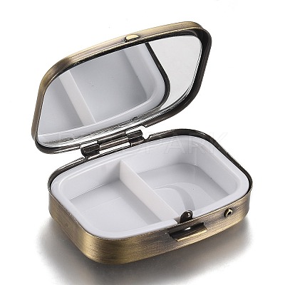 2 Compartmennts Iron Pill Box CON-H013-02AB-1