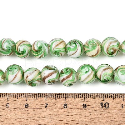 Handmade Gold Sand Lampwork Beads LAMP-T024-11D-1