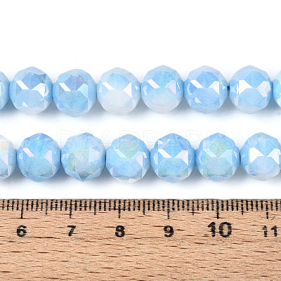 Anti-Tarnish Electroplate Glass Beads Strands X-GLAA-N010-10mm-06-1