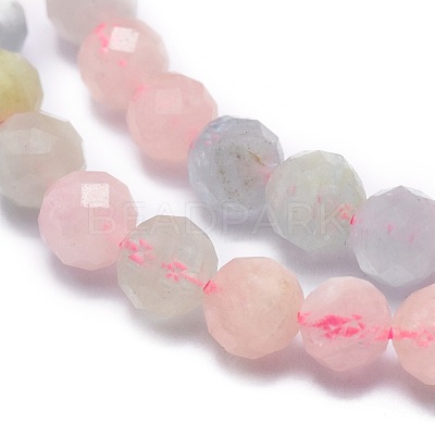 Natural Morganite Beads Strands G-G792-32B-1
