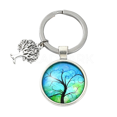 Alloy Glass Keychains KEYC-YW00008-03-1
