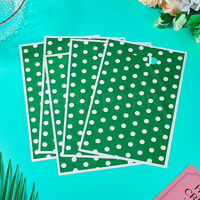 Polka Dot PET Plastic Packing Bags with Die Cut Hole Handle ABAG-TADJ0002-001D-1