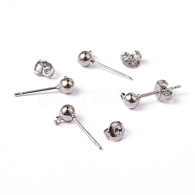 Platinum Color Brass Post Earring Findings X-EC593-1