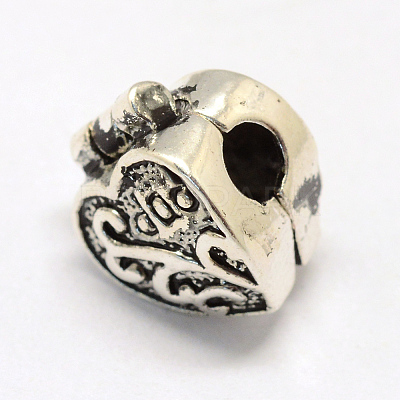 Alloy European Style Clasps PDLC-R001-12AS-1