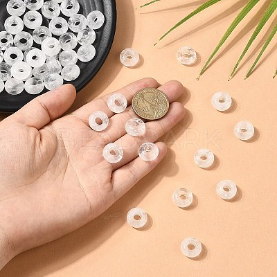 Natural Quartz Crystal European Large Hole Beads G-Q442-22-1