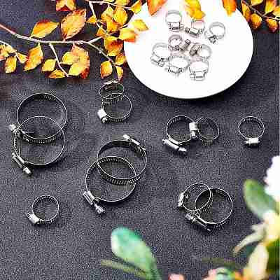 304 Stainless Steel Adjustable Worm Gear Hose Clamps STAS-UN0008-84P-1