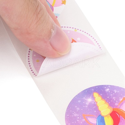 8 Styles Horse Paper Stickers X-DIY-L051-008-1