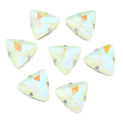 Mocha Fluorescent(MI) Triangle Sew on Rhinestone GGLA-Q086-01A-P05-1