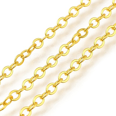 Rack Plating Brass Curb Chains CHC-M001-03G-01-1