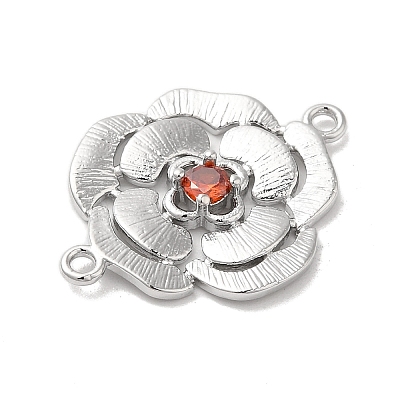 Brass Pave Glass Connector Charms KK-Z073-32P-03-1
