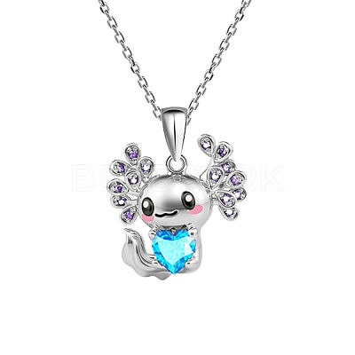 Alloy Animal Axolotl Pendant Necklaces for Women FS-WGED7AD-03-1