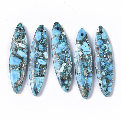 Synthetic Regalite/Imperial Jasper/Sea Sediment Jasper Pendants G-S366-008C-1