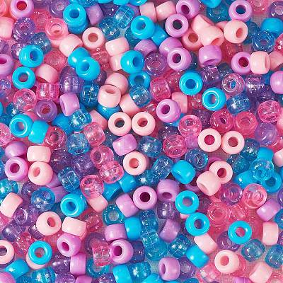 1200Pcs 2 Style 3 Colors Opaque & Transparent Acrylic European Beads OACR-SZ0001-27-1