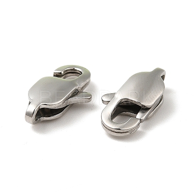Tarnish Resistant 304 Stainless Steel Lobster Claw Clasps STAS-F094-05A-P-1