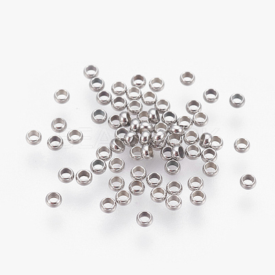 316 Surgical Stainless Steel Rondelle Crimp Beads A-STAS-P221-25P-1