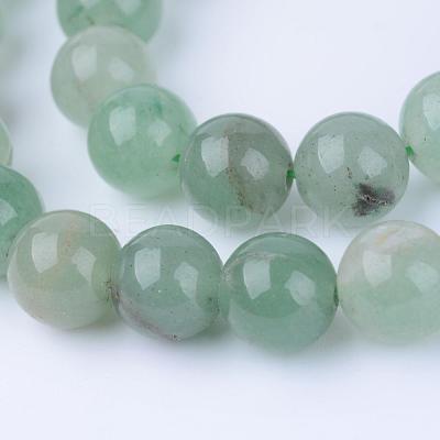 Natural Green Aventurine Beads Strands G-Q462-8mm-20-1