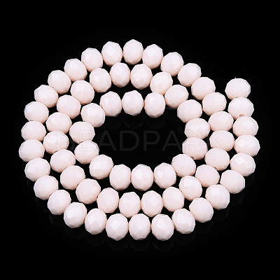 Opaque Solid Color Glass Beads Strands EGLA-A034-P6mm-D33-1