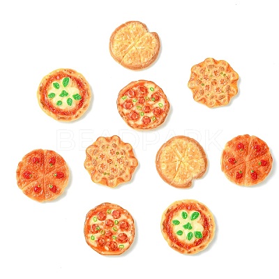 30Pcs 5 Styles Resin Imitation Pizza RESI-CJ0005-27-1