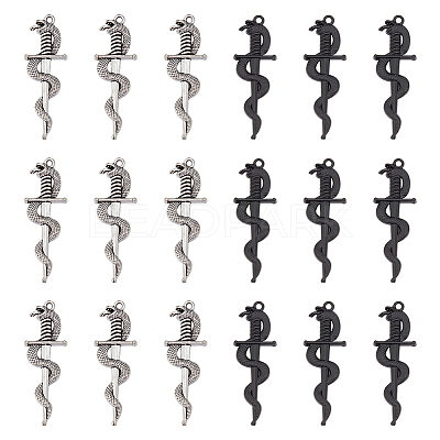 40Pcs 2 Colors Alloy Pendants FIND-UN0001-77-1