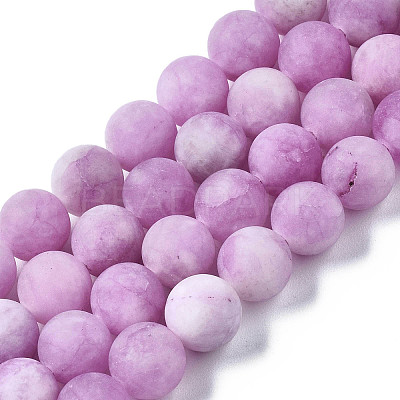 Natural White Jade Bead Strands G-R297-8mm-50-1