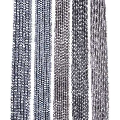Electroplate Glass Beads Strands EGLA-A044-P1mm-A10-1