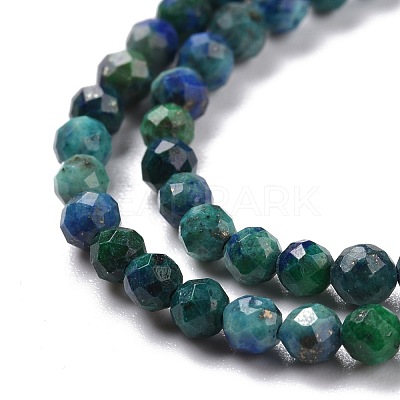 Natural Chrysocolla & Lapis Lazuli Beads Strands G-D463-08C-1