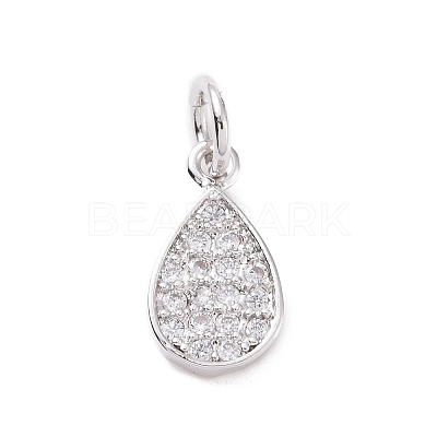 Brass Micro Pave Cubic Zirconia Pendants KK-I614-064P-1
